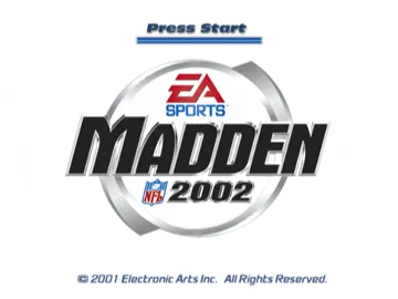 Madden NFL 2002 screen shot title